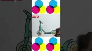 HOW TO DRAW A SCOOTER FOR BEGINNERS! SIMPLE SCOOTER DRAWING STEP BY STEP!  SIMPLE SCOOTER SKETCH!