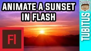 How to animate a SUNSET IN FLASH / Adobe Flash animation tutorial