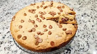 I Baked The Ultimate Giant CHOCOLATE CHIP COOKIE CAKE 🎂 