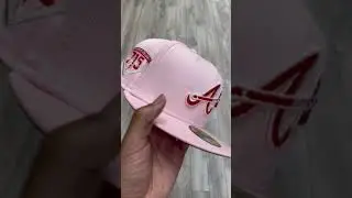 Atlanta Braves 40th Anniversary New Era 59Fifty Fitted Hat Glow in the Dark Pink Red Under Brim