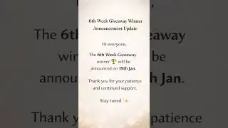 6th Week Giveaway Winner 🏆 announcement update#shorts#ytshorts#Giveawaywinnerupdate