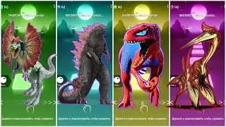Spinosaurus 🆚 Godzilla 🆚 Spider Rex 🆚 Tyrannosaurus 🎶 Tiles Hop Edm Rush