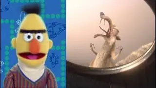 Bert yells at Scrat from Ice Age