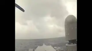 US Navy Ship Self-Defense System in Action