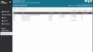 8.  Creating a destination list in Mass Planner 2