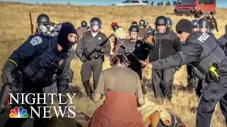 Police Clad In Riot Gear Move In On Dakota Access Pipeline Protesters | NBC Nightly News