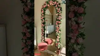 full selfie mirror 🪞 decorate with flower 🌼 #shorts #youtubeshorts #fashion