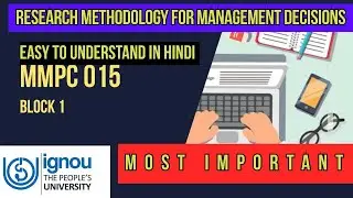 MMPC 015 | Research Methodology | Block 1 | Research Process & Research Problem | | Hindi |