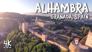 ALHAMBRA 4K Walking tour with captions! GRANADA, SPAIN