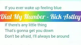 Rick Astley - Dial My Number (Karaoke version)