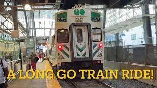 (Старый вагон-кабина 257) Поездка на двух разных поездах Go Train из Ист-Гвиллумбери Go Train в М...