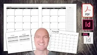 Make 2021 Monthly Planners PDFs in Adobe InDesign for Amazon