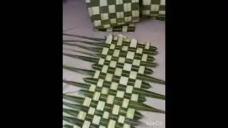 coconut leaf craft background design