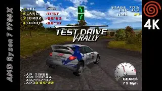 Test Drive V-Rally (4K / 2160p / 60fps) | Redream Emulator (Premium) on PC | Sega Dreamcast