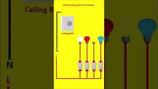 Hotel calling bell wiring connection #shorts