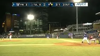 Brandon Trinkwon gets a hit for the Drillers