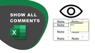 How to show all comments in excel shortcut