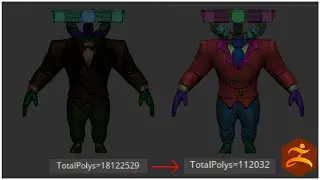 How to retopologize using ZRemesh, Guides, and Projecting in Zbrush 2025