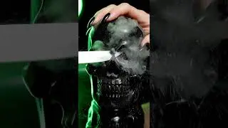 ASMR: The Satisfying CRUNCH of a Black Crystal Skull 💀 | Fragile Slicing Tingle Short