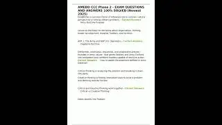 AMEDD CCC Phase 2  EXAM QUESTIONS AND ANSWERS 100 SOLVED Newest 2025