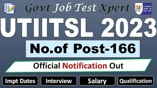 UTI Infrastructure Technology & Service Ltd. UTIITSL New Recruitment 2023