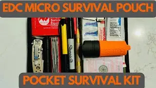 EDC Micro Survival Pouch - Pocket Survival Kit