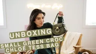 Unboxing my new Chloé: Green Croc Small Tess Bag - Le Temps D'un Café