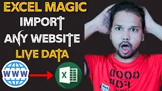 Import any Website Live Data to Microsoft Excel | MS Excel Formulas and Function Tutorial in Hindi