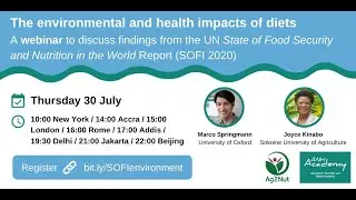 Ag2Nut/ANH Academy Webinar: The environmental and health impacts of diets