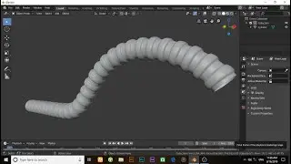 how to make outlet tube / Drain Hose Pipe  In blender 2.80