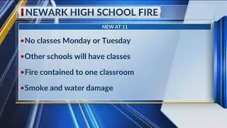Newark High School closes due to fire