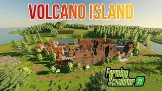 VOLCANO ISLAND - NEW MOD MAP: FARMING SIMULATOR 22 *FLY OVER*
