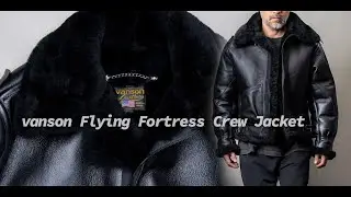 Vanson Flying Fortress Crew Jacket Black Mouton B-3, -EMPTY GARAGE 2025FW-