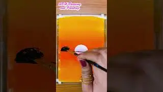 Paint Beautiful Sunrise | Sunrise Painting for Beginners | Easy Acrylic Painting