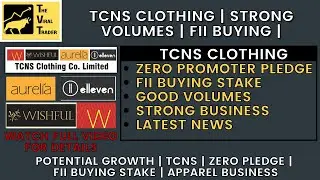 TCNS Clothing | FII Buying | Zero Promoter Pledge | Strong Volumes | Breakout Stock | Latest News