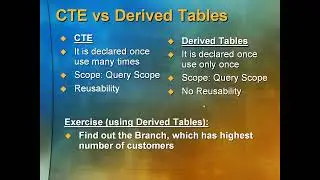 TSQL Session 35 SQL Server   Derived Tables Vs CTE vs Temp Tables