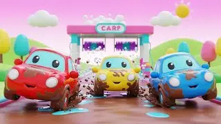 Bubbles Everywhere! Muddy Cars Rush into the Car Wash Challenge 🚗🫧 | Kids Fun Song