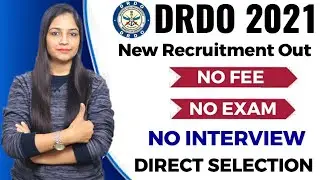 DRDO New Recruitment 2021|No Fee|No Exam|Passport Office Recruitment 2021|Govt Jobs Jan 2021|DRDO