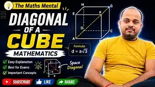 Formula Of Diagonal Of a Cube #maths #boardexam #concept #trending #class8 