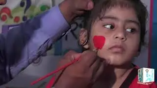 Apple Painting on Kids face | How to Paint an Apple Fruit on Face | Color Day Event in ISRA School