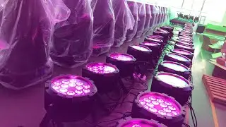 Super silent Indoor 18*18w slim led flat par light with powercon in and out!