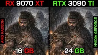 RTX 3090 TI VS RX 9070 XT+ Ryzen&trade; 7 9800X3D : TEST IN 20 GAMES