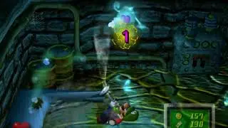 Luigi's Mansion Basement Blue Ghost and 1st Floor Hallway Golden Mouse