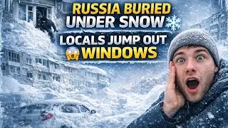 Russia Buried Under Snow | Locals Jump Out of Windows #russia #snow #avalanche 