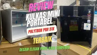 REVIEW POLYTRON PRH 51X KULKAS MINI PORTABEL BERKAPASITAS 50 LITER PINTU KACA TEMPERED #polytron
