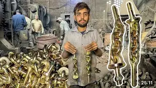 Incredible Manufacturing Process Of Making Tractor Check Chain Dabung In Local Factory