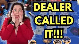 DEALER CALLED IT!! GET THAT PROGRESSIVE JACKPOT WHEEL 🍀🍀 3 CARD POKER in LAS VEGAS!