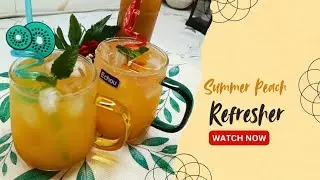 Summer Peach Refresher | Peach Juice | Yummy Recipe Findz