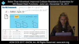 ACM CCS 2017 - Improved Collision-Resistance Guarantees for MD-Based [...] - Julia Len