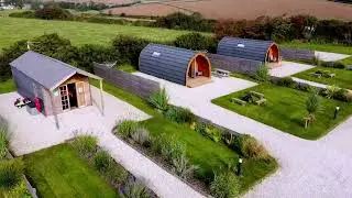 The Beeches Glamping: Drone Tour in Newquay, Cornwall